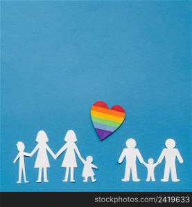 creative composition lgbt family concept with copy space