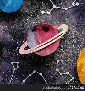 creative composition paper planets 4