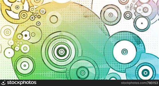 Creative Concept Abstract Background with Circle Shapes Line. Creative Concept Background