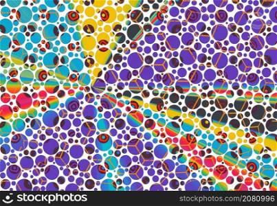 creative concept colorful dots background. Abstract dotted design for poster, card, banner, empty bubble