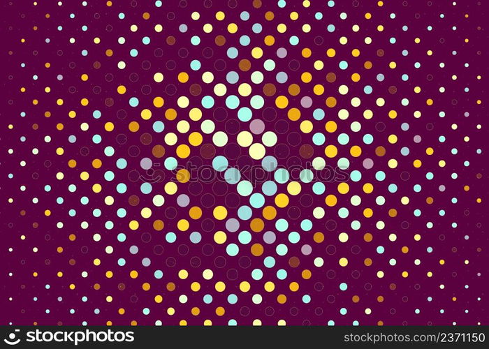 creative concept colorful dots background. Abstract dotted design for poster, card, banner, empty bubble