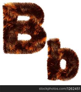 Creative design of animal fur decorative alphabet for multipurpose use. Animal fur decorative alphabet