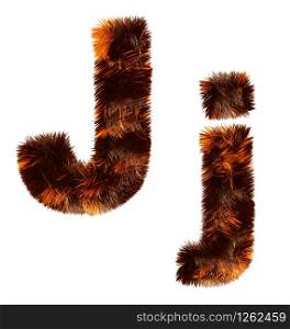 Creative design of animal fur decorative alphabet for multipurpose use. Animal fur decorative alphabet