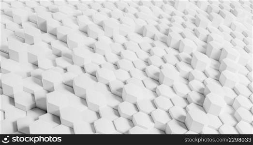 creative geometrical background with white hexagons