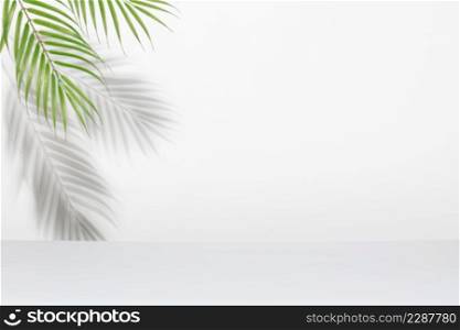 Creative layout made of colorful tropical leaves on white background. Minimal summer exotic concept with copy space. Border arrangement. Banner