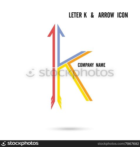 Creative letter K icon abstract logo design vector template. Corporate business and education creative logotype symbol.Vector illustration