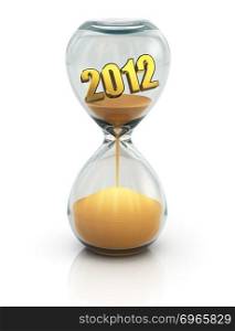Creative New Year 2013 concept isolated on white background with reflection effect