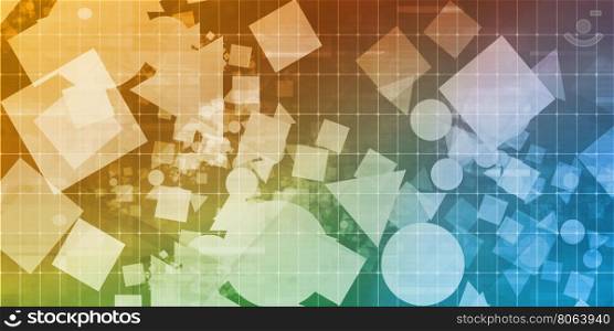 Creative Shapes Abstract on a Layout Grid for Web Design. Creative Shapes Abstract