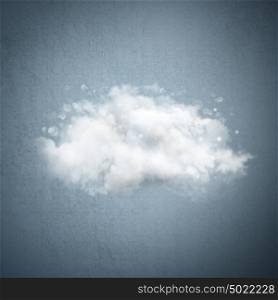 Creative technological background. Cloud Inside an empty room
