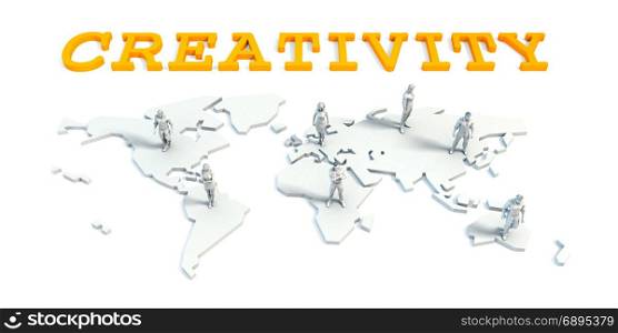 Creativity Concept with a Global Business Team. Creativity Concept with Business Team