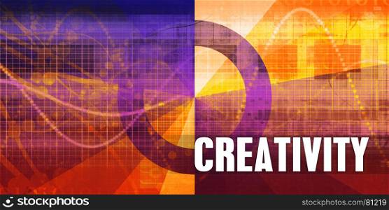 Creativity Focus Concept on a Futuristic Abstract Background. Creativity