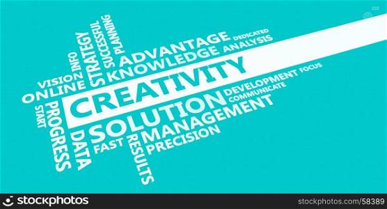 Creativity Presentation Background in Blue and White. Creativity Presentation Background