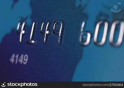 Credit card. A photo close up with the selected focus