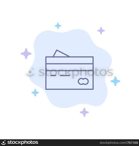 Credit card, Banking, Card, Cards, Credit, Finance, Money, Shopping Blue Icon on Abstract Cloud Background