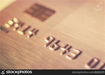Credit card close-up and graph finance and business concept