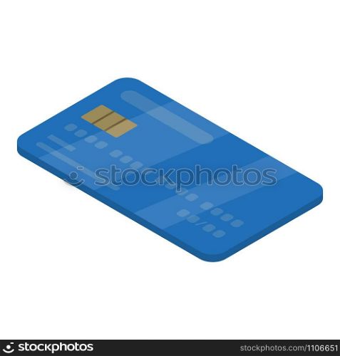 Credit card icon. Isometric of credit card vector icon for web design isolated on white background. Credit card icon, isometric style