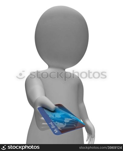 Credit Card Indicating Offer Render And Transaction 3d Rendering