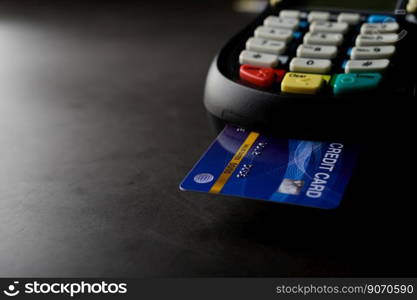 Credit card payment, buy and sell products   service,selective focus