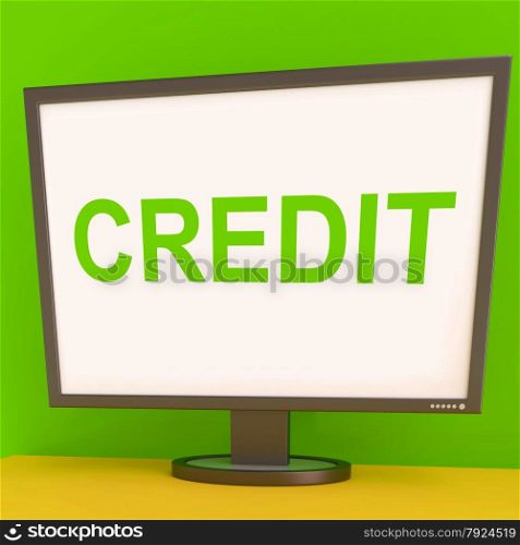 Credit Screen Showing Finance Debt Or Loan For Purchasing