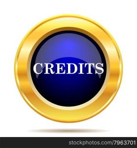 Credits icon. Internet button on white background.