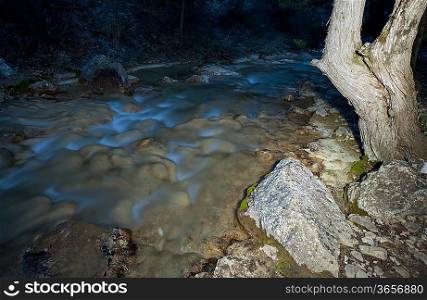creek at dark
