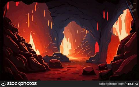 creepy castle on rock at night. fantasy creepy, scary fortress, horror background, halloween landscape, haunted creepy castle on rock at night ai generated illustration. creepy castle on rock at night ai generated