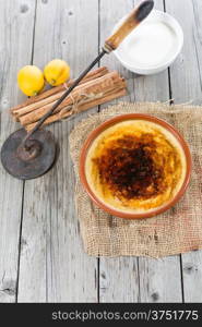 Creme Brulee is typical dessert for the land of Catalonia