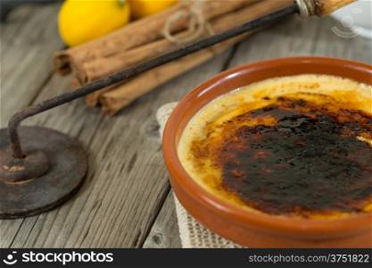 Creme Brulee is typical dessert for the land of Catalonia