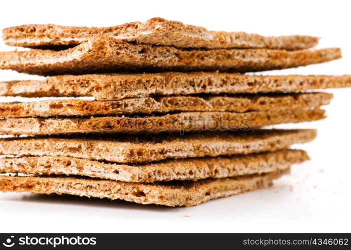 crisp bread isolated on white