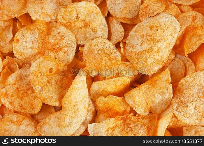 crispy potato chips background
