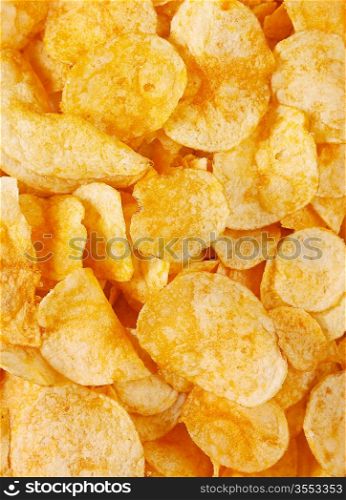 crispy potato chips background