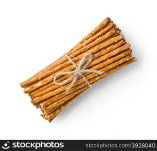 crispy straw on white background. with clipping path