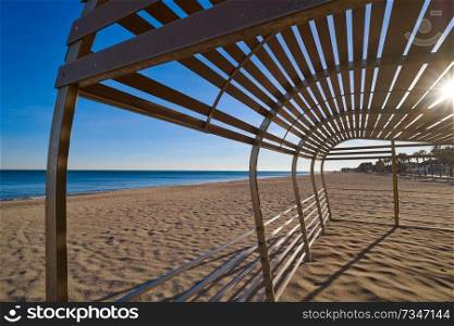 Cristall Cristal beach playa in Miami Platja of Tarragona at costa Dorada of Catalonia
