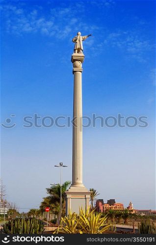 Cristobal Columbus colon statue in Maspalomas Gran Canaria