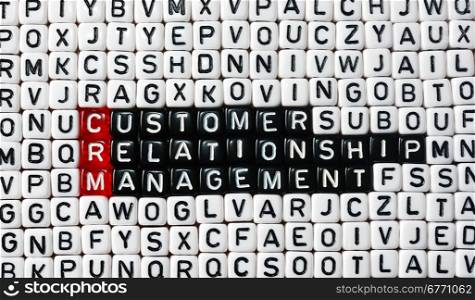 CRM Consumer Relationship Management written on dices