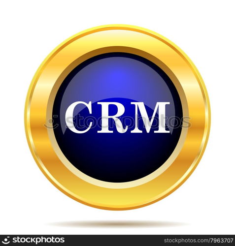 CRM icon. Internet button on white background.