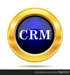 CRM icon. Internet button on white background.