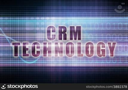 CRM Technology on a Tech Business Chart Art