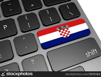 Croatia keyboard image with hi-res rendered artwork that could be used for any graphic design.. Croatia