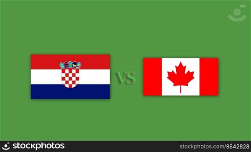 croatia vs canada Football Match Design Element.. croatia vs canada Football Match Design Element