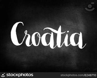 Croatia written on a blackboard