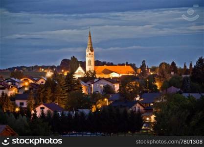 Croatian Greek Catholic Cathedral, Eparchy of Krizevci, evening view