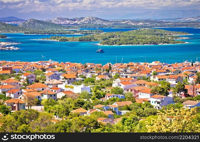 Croatian island archipelago and town of Murter, Dalmatia islands of Croatia