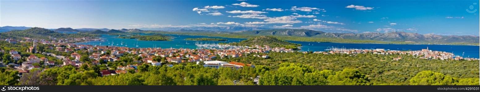 Croatian islands Murter and Kornati panoramic view, Dalmatia, croatia