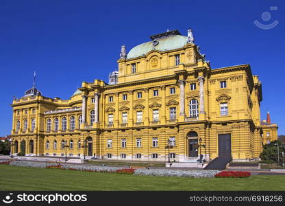 Croatian national theater in Zagreb, Croatia