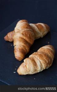 croisant on a black background
