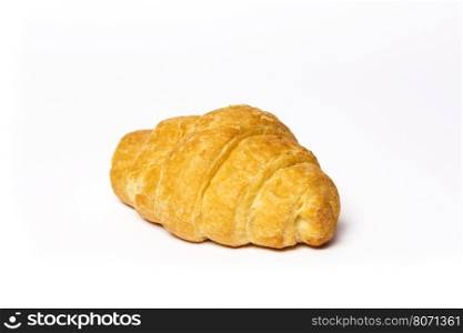 Croissant close up isolated on white background.. Croissant Closeup.