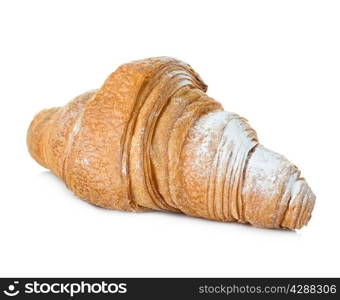 croissant close-up on white background