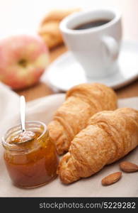 croissant with jam for breakfast