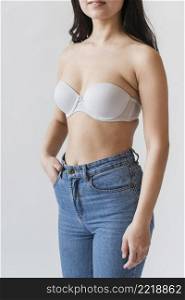 crop female bra jeans